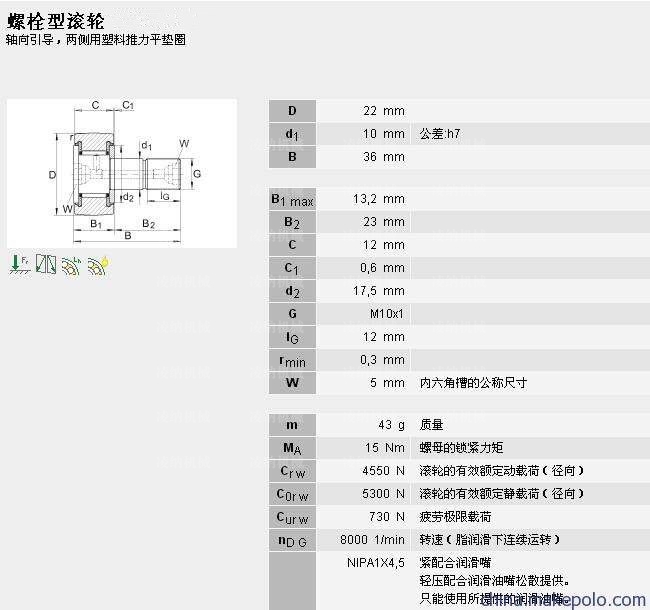 小森印刷机轴承参数图